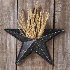 85050-Faceted-Metal-Star-Black-Wall-Hanging-w-Pocket-12x12-image-1