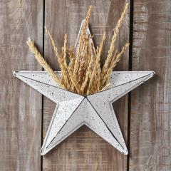 85051-Faceted-Metal-Star-White-Wall-Hanging-w-Pocket-12x12-image-1