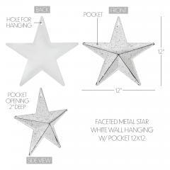 85051-Faceted-Metal-Star-White-Wall-Hanging-w-Pocket-12x12-image-5