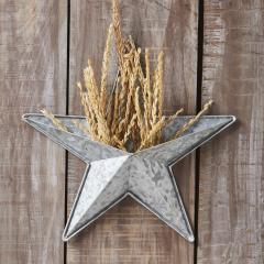 85054-Faceted-Metal-Star-Galvanized-Wall-Hanging-w-Pocket-12x12-image-1