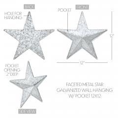 85054-Faceted-Metal-Star-Galvanized-Wall-Hanging-w-Pocket-12x12-image-5