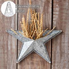 85054-Faceted-Metal-Star-Galvanized-Wall-Hanging-w-Pocket-12x12-image-6