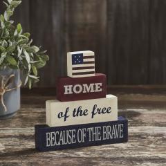 85058-Home-Of-The-Free-Wooden-Block-Stack-8x8x1.25-image-1