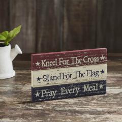 85064-Kneel-Stand-Pray-Wooden-Sign-5.25x9x0.75-image-1