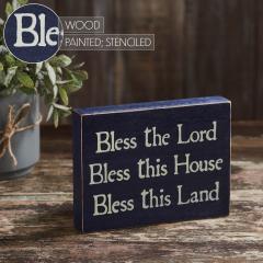 85065-Bless-The-Lord-Blue-Wooden-Sign-6x8x1.5-image-6