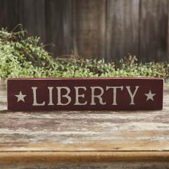 85066-Burgundy-Liberty-Wooden-Sign-3x14-image-1