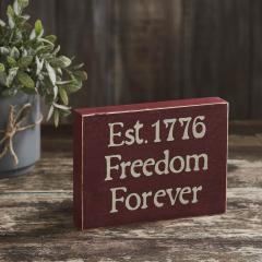 85072-Freedom-Forever-Wooden-Sign-6x8x1.5-image-1