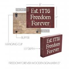 85072-Freedom-Forever-Wooden-Sign-6x8x1.5-image-5