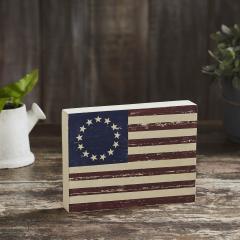 85074-Colonial-Flag-Wooden-Sign-6x8x1.5-image-1