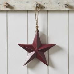 85078-Wooden-Star-Ornament-Red-8x8x1.5-image-1