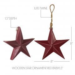 85078-Wooden-Star-Ornament-Red-8x8x1.5-image-5