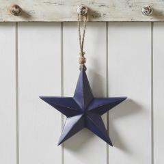 85079-Wooden-Star-Ornament-Blue-8x8x1.5-image-1