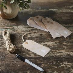 85083-Primitive-Star-Tea-Stained-Paper-Tag-Creme-4.75x2.25-w-Twine-Set-of-50-image-1