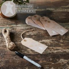 85083-Primitive-Star-Tea-Stained-Paper-Tag-Creme-4.75x2.25-w-Twine-Set-of-50-image-5