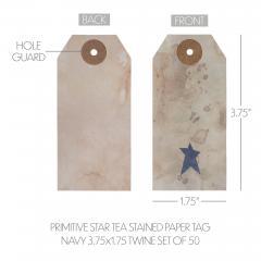 85084-Primitive-Star-Tea-Stained-Paper-Tag-Navy-3.75x1.75-w-Twine-Set-of-50-image-4