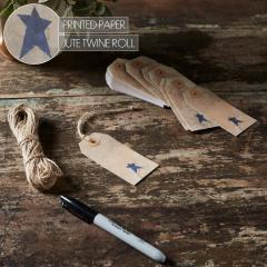 85084-Primitive-Star-Tea-Stained-Paper-Tag-Navy-3.75x1.75-w-Twine-Set-of-50-image-5