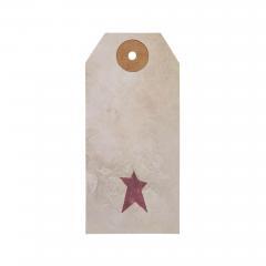 85085-Primitive-Star-Tea-Stained-Paper-Tag-Burgundy-3.75x1.75-w-Twine-Set-of-50-image-2