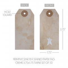 85086-Primitive-Star-Tea-Stained-Paper-Tag-Creme-3.75x1.75-w-Twine-Set-of-50-image-4