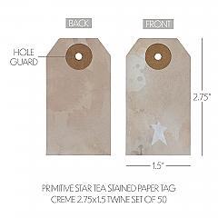 85089-Primitive-Star-Tea-Stained-Paper-Tag-Creme-2.75x1.5-w-Twine-Set-of-50-image-4