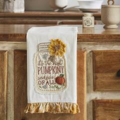 Pumpkiny Season Tea Towel 19x28