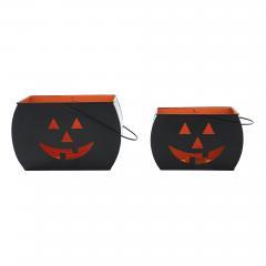 85291-Tealight-Holders-Trick-Or-Treat-Black-Set-of-2-image-2