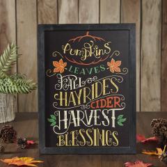 85384-Harvest-Blessings-Phrases-Black-Border-Wall-Sign-16x12-image-1