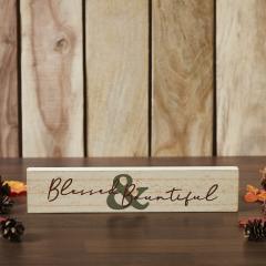 Blessed & Bountiful Cream Base MDF Sign 3x14