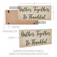 85401-Gather-Together-Be-Thankful-Green-on-Cream-Base-MDF-Sign-7x16-image-5