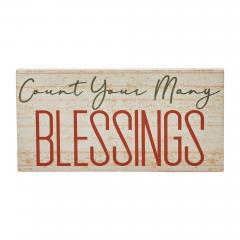 85407-Count-Your-Many-Blessings-Cream-Base-MDF-Sign-5x10-image-2