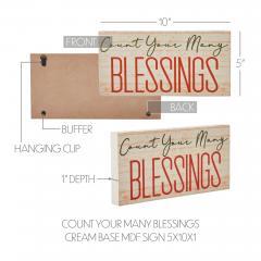 85407-Count-Your-Many-Blessings-Cream-Base-MDF-Sign-5x10-image-5