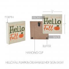 85409-Hello-Fall-Pumpkin-Cream-Base-MDF-Sign-5x5-image-5