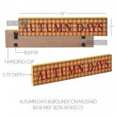 85412-Autumn-Days-Burgundy-on-Mustard-Base-MDF-Sign-3x14-image-5