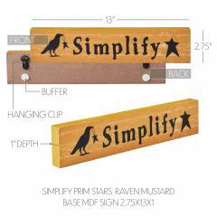 85416-Simplify-Prim-Stars-w-Raven-Mustard-Base-MDF-Sign-2.75x13-image-5