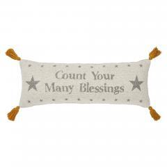 85550-Harvest-Blessings-Count-Your-Many-Blessings-Woven-Pillow-5x15-image-2