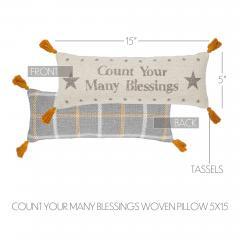 85550-Harvest-Blessings-Count-Your-Many-Blessings-Woven-Pillow-5x15-image-5
