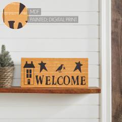 85418-Prim-Stars-w-Raven-Saltbox-House-Mustard-Base-Welcome-MDF-Sign-7x16-image-6