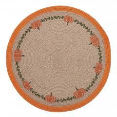 85567-Harvest-Blessings-Natural-Stencil-Pumpkin-Placemat-14-inch-Diameter-image-2
