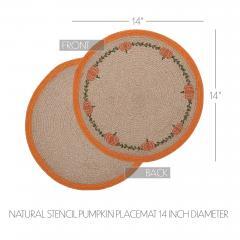 85567-Harvest-Blessings-Natural-Stencil-Pumpkin-Placemat-14-inch-Diameter-image-4
