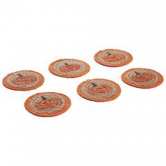 85568-Harvest-Blessings-Natural-Stencil-Pumpkin-Coaster-Set-of-6-image-4