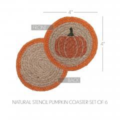 85568-Harvest-Blessings-Natural-Stencil-Pumpkin-Coaster-Set-of-6-image-5