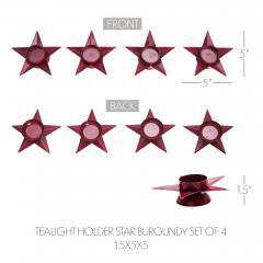 85295-Tealight-Holder-Star-Burgundy-Set-of-4-1.5x5x5-image-5