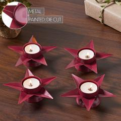 85295-Tealight-Holder-Star-Burgundy-Set-of-4-1.5x5x5-image-6