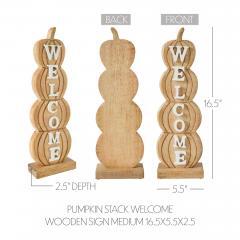 85464-Pumpkin-Stack-Welcome-Wooden-Sign-Medium-16.5x5.5x2.5-image-5