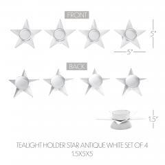 85296-Tealight-Holder-Star-Antique-White-Set-of-4-1.5x5x5-image-5