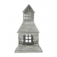 85298-Tealight-Holder-Metal-Village-House-A-Antique-Grey-9.5x5.5x5.5-image-3