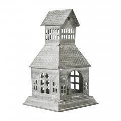 85298-Tealight-Holder-Metal-Village-House-A-Antique-Grey-9.5x5.5x5.5-image-4