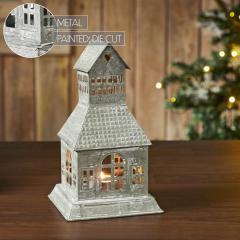 85298-Tealight-Holder-Metal-Village-House-A-Antique-Grey-9.5x5.5x5.5-image-6