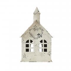 85300-Tealight-Holder-Metal-Village-House-C-Antique-Cream-9x5x5-image-3