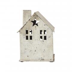 85301-Tealight-Holder-Metal-Village-House-D-Antique-Cream-6.75x4.75x4.5-image-4