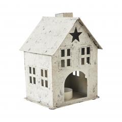 85301-Tealight-Holder-Metal-Village-House-D-Antique-Cream-6.75x4.75x4.5-image-5
